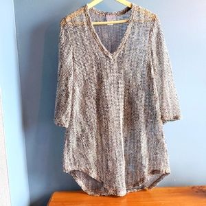Swim Cover Up, Size small, Gray